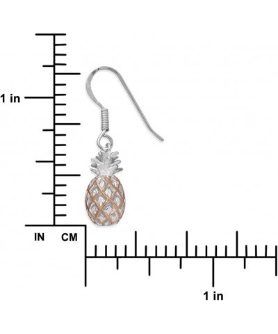 Sterling Silver Pineapple Dangle Earrings 2. Two Tone Silver & Rose Gold Tone $19.11 Earrings