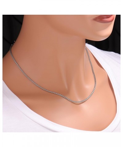 18k Plated Dainty Stainless Steel Chain Choker Necklace for Women Girls Cord Chain $10.19 Necklaces