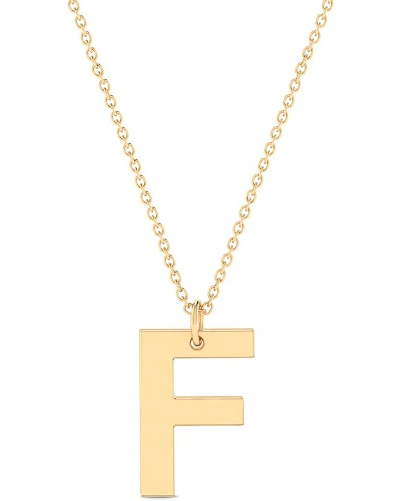 Script Initial Necklace in 14K Solid Gold | 14k Gold Letter Necklace, A -Z, All Letters, 18 F $47.85 Necklaces