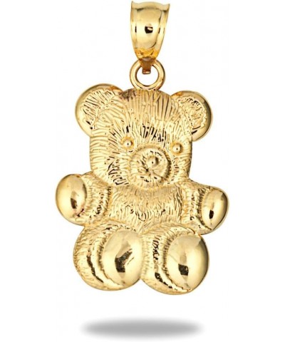 Solid 14k Gold Teddy Bear Pendant Necklace Yellow Gold 20.0 Inches $125.99 Necklaces