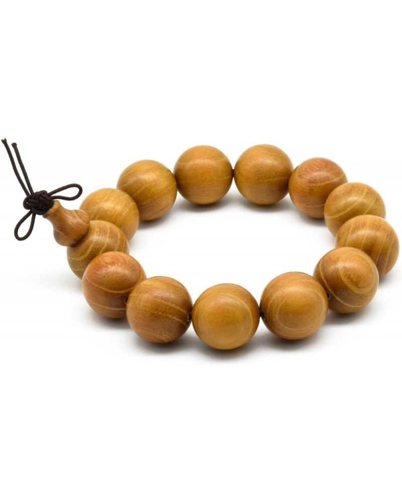 Natural Golden Sandalwood Mexican Bocote Mala Prayer Bracelet Link Wrist Necklace Beads 18mm 13 beads $10.56 Bracelets