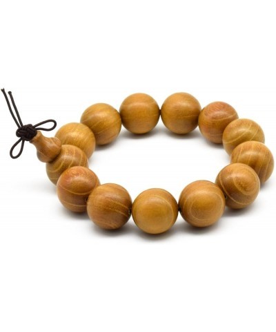 Natural Golden Sandalwood Mexican Bocote Mala Prayer Bracelet Link Wrist Necklace Beads 18mm 13 beads $10.56 Bracelets