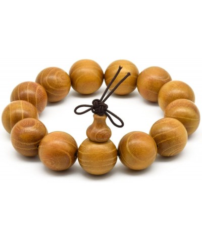 Natural Golden Sandalwood Mexican Bocote Mala Prayer Bracelet Link Wrist Necklace Beads 18mm 13 beads $10.56 Bracelets