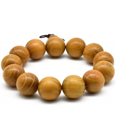 Natural Golden Sandalwood Mexican Bocote Mala Prayer Bracelet Link Wrist Necklace Beads 18mm 13 beads $10.56 Bracelets