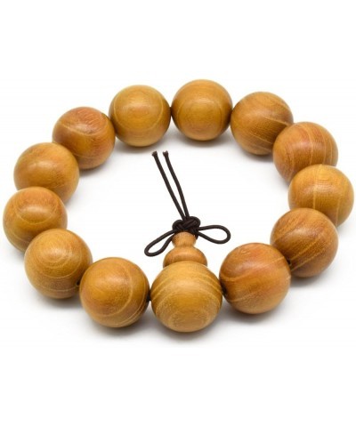 Natural Golden Sandalwood Mexican Bocote Mala Prayer Bracelet Link Wrist Necklace Beads 18mm 13 beads $10.56 Bracelets