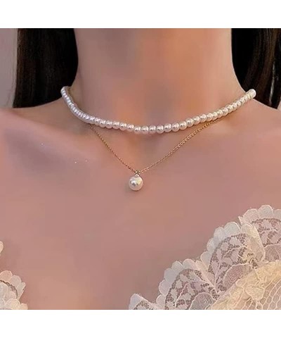 Exquisite 2 3 Layer Necklace Multilayer Pendant Necklaces Baroque Pearl Plated Necklace Charm Chain Jewelry Choker For Women ...