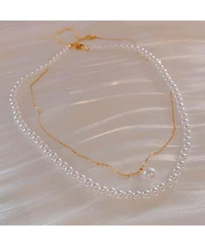 Exquisite 2 3 Layer Necklace Multilayer Pendant Necklaces Baroque Pearl Plated Necklace Charm Chain Jewelry Choker For Women ...