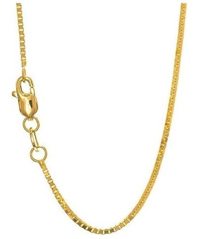 10k Solid Gold Yellow White Or Rose 1mm Box Chain Necklace - 16 18 20 22 24 30 Yellow Gold 24.0 Inches $93.28 Necklaces