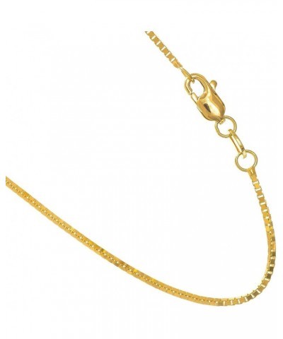 10k Solid Gold Yellow White Or Rose 1mm Box Chain Necklace - 16 18 20 22 24 30 Yellow Gold 24.0 Inches $93.28 Necklaces