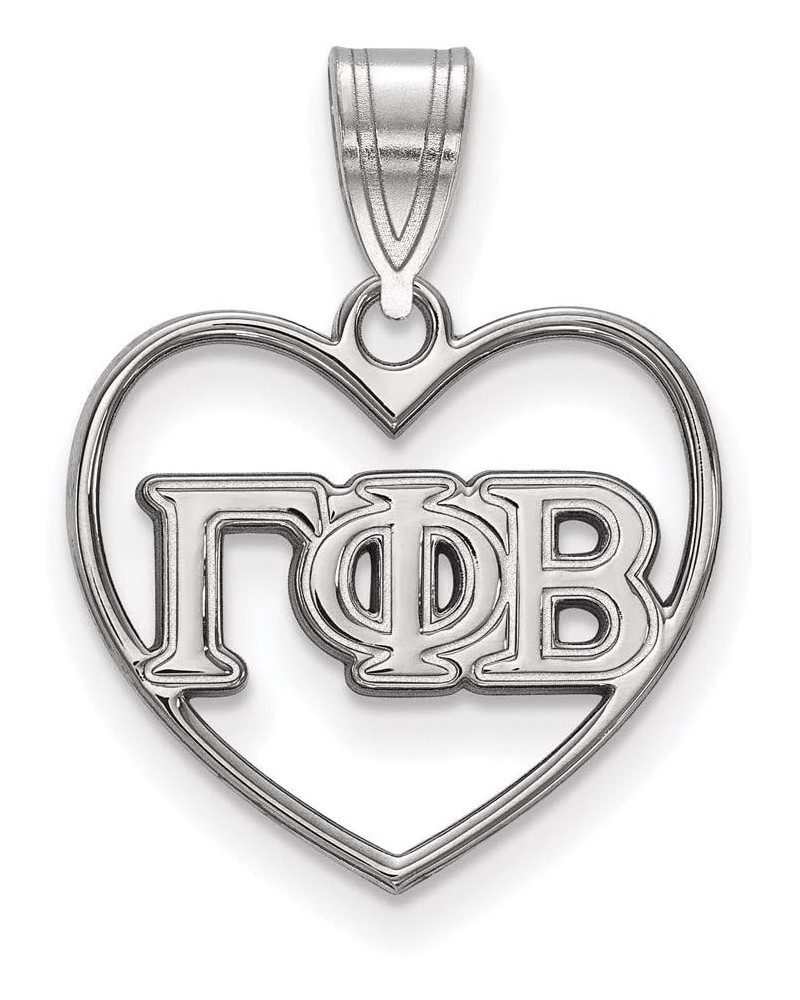 Charm Pendant White Sterling Silver Greek Gamma Phi Beta 21 mm 17 $28.52 Pendants