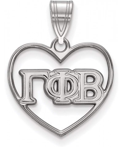 Charm Pendant White Sterling Silver Greek Gamma Phi Beta 21 mm 17 $28.52 Pendants