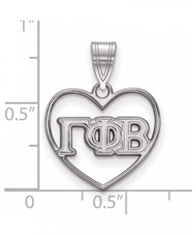 Charm Pendant White Sterling Silver Greek Gamma Phi Beta 21 mm 17 $28.52 Pendants