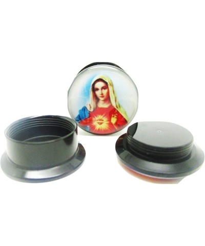 Virgin Mary Ear Plugs - Acrylic - Screw on - New *Pair* - 8 Sizes 4 Gauge (5mm) $8.09 Body Jewelry