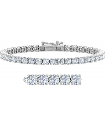 8 Carat Diamond Tennis Bracelet in 14K Gold (7 Inch) - IGI Certified White Gold $1.00 Bracelets