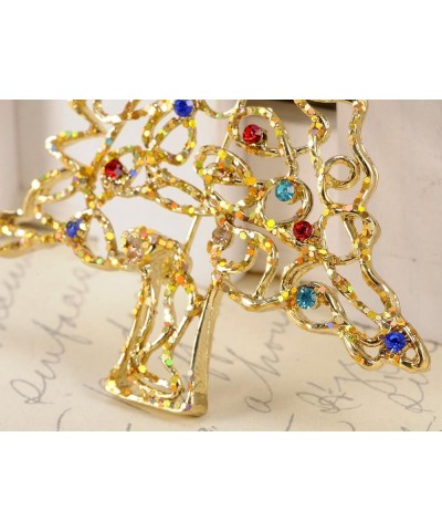 Colorful Joy Christmas Tree Holiday Festive Season Crystal Rhinestone Fashion Pin Brooch Gold $10.99 Brooches & Pins