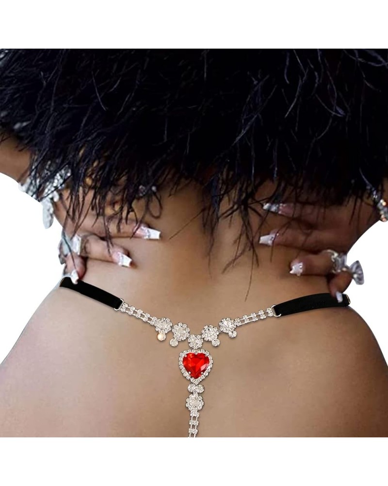 Summer Sexy Rhinestone Waist Hip Chain Jewelry Crystal Chain Thong Rhinestone Thong Panties Bikini Rave G String Panties for ...