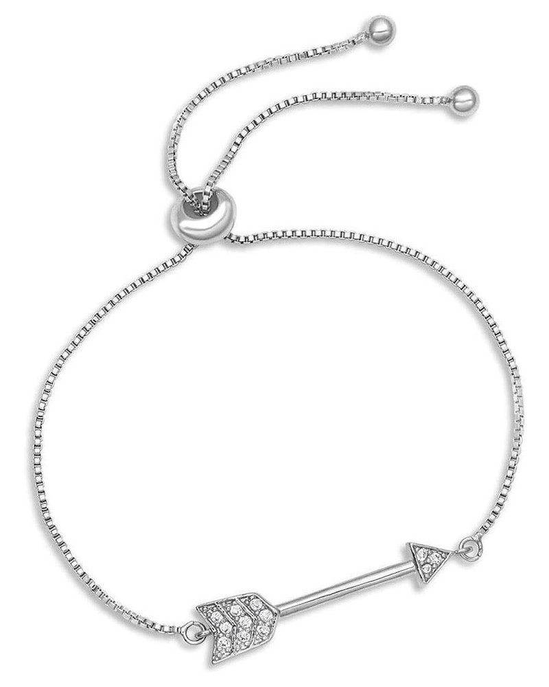 Women's Arrow Bar Bracelet Silver One Size $32.50 Bracelets