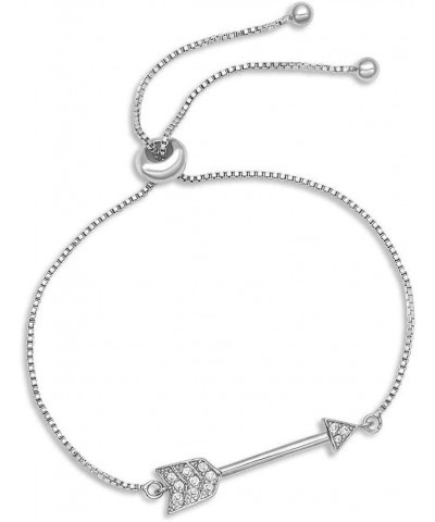 Women's Arrow Bar Bracelet Silver One Size $32.50 Bracelets