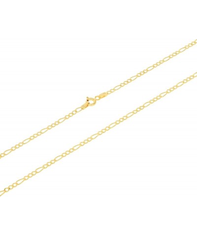 10k Yellow Gold 2.25mm Solid Figaro Chain Link Pendant Necklace, Mens Womens Jewelry 16" 18" 20" 22" 24 24 $94.82 Necklaces