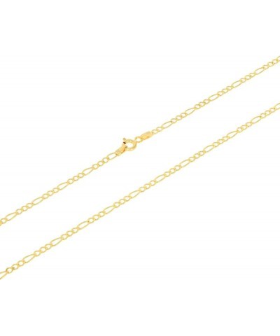 10k Yellow Gold 2.25mm Solid Figaro Chain Link Pendant Necklace, Mens Womens Jewelry 16" 18" 20" 22" 24 24 $94.82 Necklaces