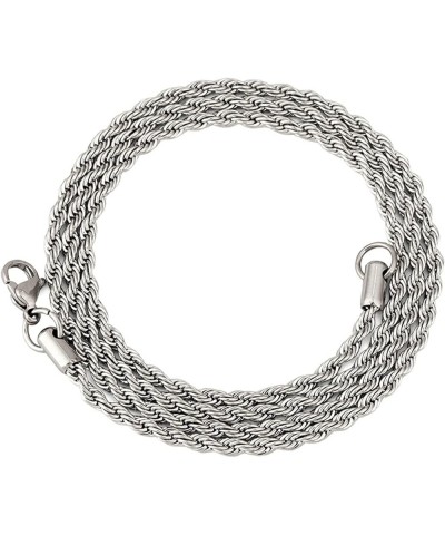 Mens Chain Stainless Steel Rope, Hip Hop Jewelry for Women 16-30 Inch Rope Chain Necklace and Polished 30.0 Inches 5mm $8.39 ...