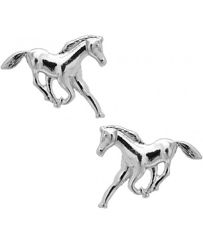 Wild Mustang Horse Earrings silver-plated-base $8.63 Earrings