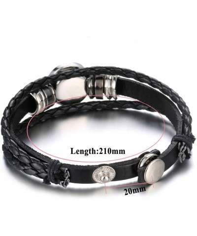 Snap Charms Bracelet Bangle Jewelry PU Braid Snap Button Jewelry 3 $19.79 Bracelets