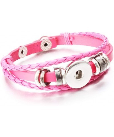 Snap Charms Bracelet Bangle Jewelry PU Braid Snap Button Jewelry 3 $19.79 Bracelets