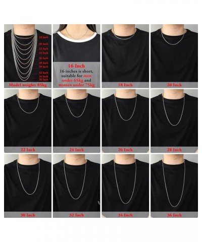 Square Rolo Chain Necklace Stainless Steel Round Box Necklace for Men & Women 3mm Wide 36 Inches $11.81 Necklaces