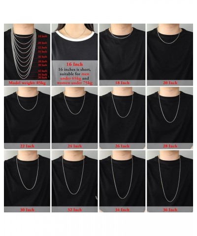 Square Rolo Chain Necklace Stainless Steel Round Box Necklace for Men & Women 3mm Wide 36 Inches $11.81 Necklaces