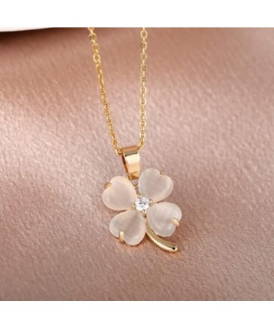 Women's Necklace Simple Fashion Cute Pendant Gold Beatable Diamond Necklace Gifts for Her (Clover)… $9.96 Necklaces