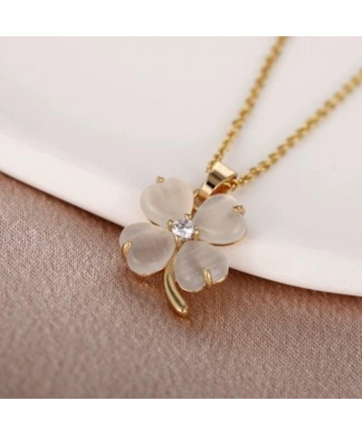 Women's Necklace Simple Fashion Cute Pendant Gold Beatable Diamond Necklace Gifts for Her (Clover)… $9.96 Necklaces