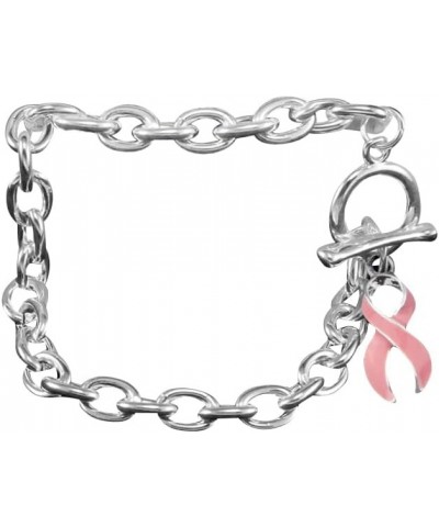 | Breast Cancer Awareness - Pink Ribbon Awareness Bracelets for Breast Cancer Awareness Month - Perfect for Support Groups, E...