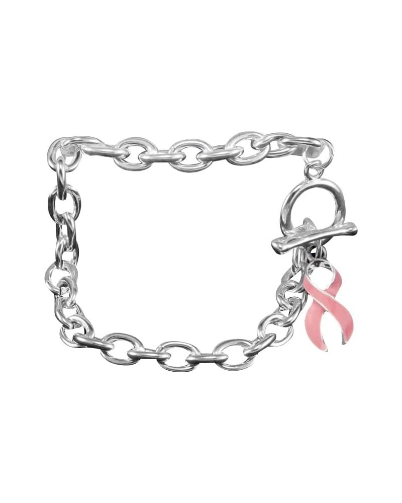 | Breast Cancer Awareness - Pink Ribbon Awareness Bracelets for Breast Cancer Awareness Month - Perfect for Support Groups, E...