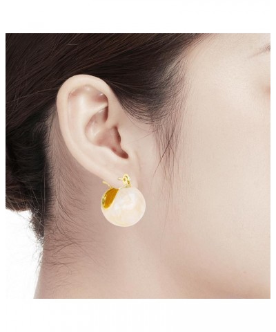 Bottega Earring Dupes for Women - 3 Pairs Chunky Hoop Waterdrop Stud Earrings Set Colorful $9.59 Earrings