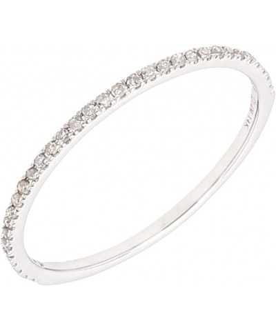 1/10 cttw 14k Gold Dainty Half Band Natural Diamond Wedding Anniversary Ring (G-H Color) $41.83 Rings