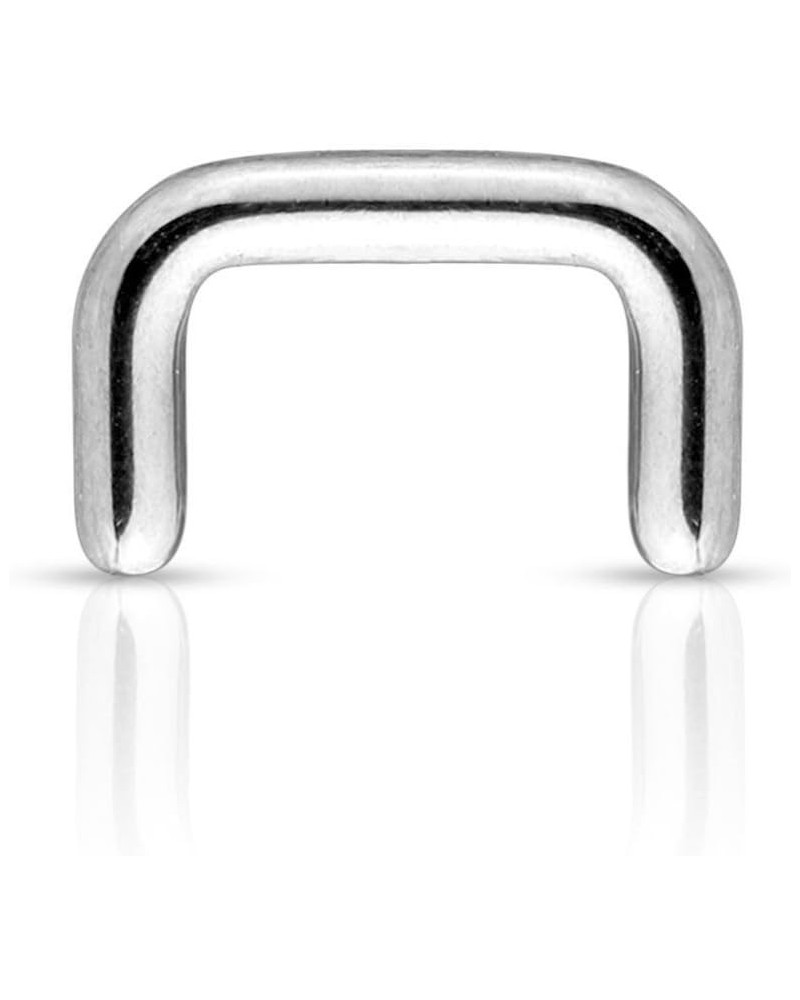 1pc 316L Surgical Steel Septum Pierced Nose Retainer 16g, 14g, 12g or 10g Surgical Steel - 16g $9.40 Body Jewelry