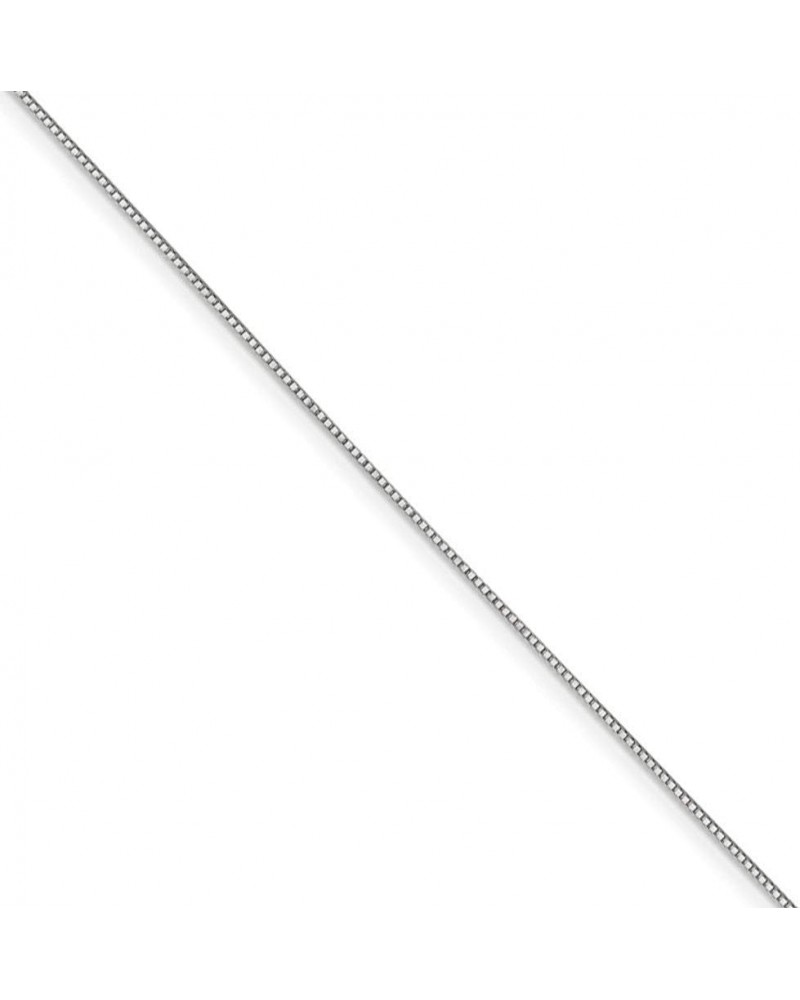 0.7mm, 14k White Gold, Box Chain Necklace 20.0 Inches $83.64 Necklaces