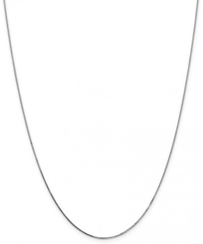 0.7mm, 14k White Gold, Box Chain Necklace 20.0 Inches $83.64 Necklaces