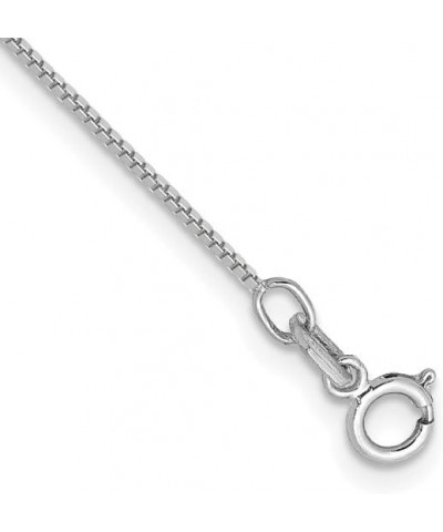 0.7mm, 14k White Gold, Box Chain Necklace 20.0 Inches $83.64 Necklaces