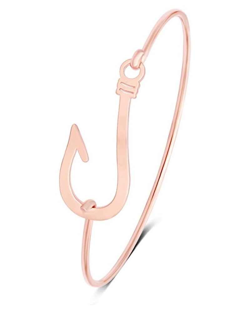 Fashion Simple Fish Hook Open Bracelet & Bangle Fish Hook 1 rose-gold-plated-brass $11.64 Bracelets