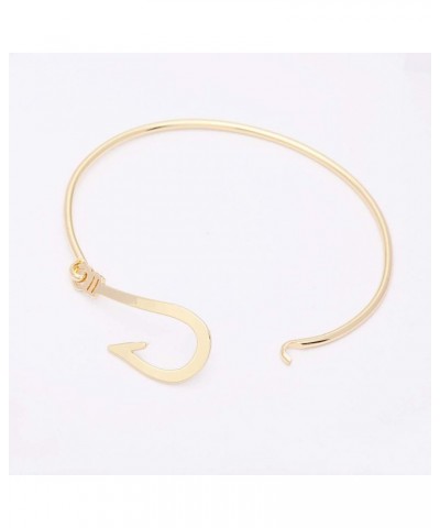 Fashion Simple Fish Hook Open Bracelet & Bangle Fish Hook 1 rose-gold-plated-brass $11.64 Bracelets