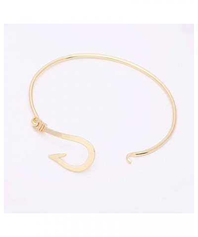 Fashion Simple Fish Hook Open Bracelet & Bangle Fish Hook 1 rose-gold-plated-brass $11.64 Bracelets