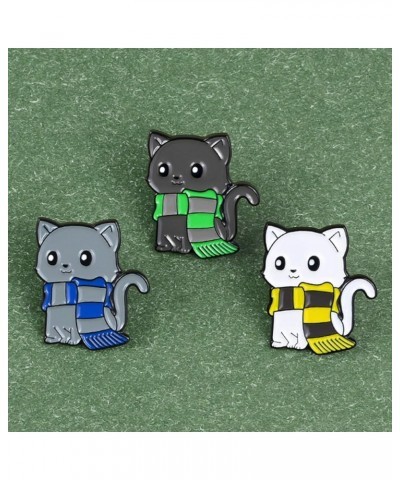 Unisex Cartoon Cat Scarf Shape Alloy Brooch Pin Lapel Denim Jacket Badge Decor,Vintage Fashion Brooch Pins for Women Teen Gir...