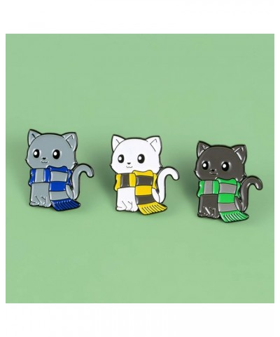 Unisex Cartoon Cat Scarf Shape Alloy Brooch Pin Lapel Denim Jacket Badge Decor,Vintage Fashion Brooch Pins for Women Teen Gir...