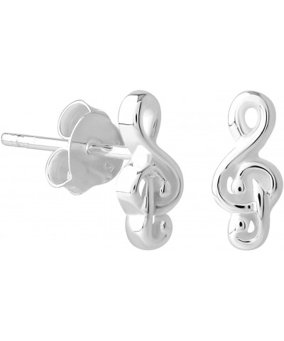 Sterling Silver XS Tiny Treble Clef Stud Earrings $8.99 Earrings