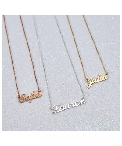 MYKA - Personalized Engraved Name Pendant Necklace - Precious Metals: Sterling Silver 925, Rose Gold & Gold Plating - Namepla...