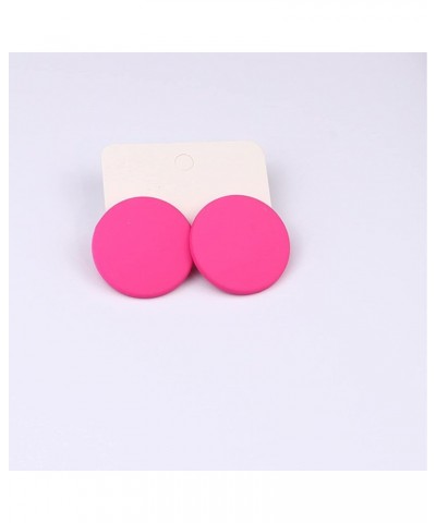 Big Round Circle Acrylic Resin Stud Earrings for Women Girls Cute Candy Color Earrings Statement Neon Earrings Geometric Colo...