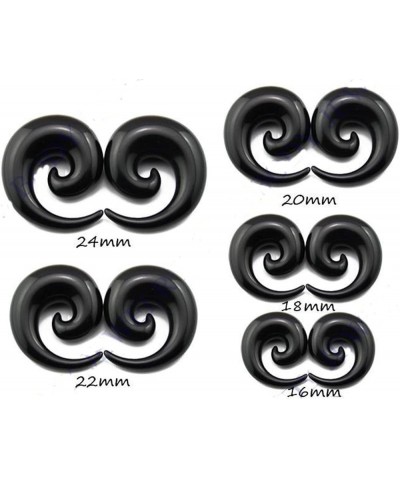 Pair of Black Ear Plugs Tapers Spirals Horseshoes Tapers Gauges 24mm 22mm 20mm 18mm 16mm 14mm 12mm 11mm 10mm 22mm (7/8") $13....