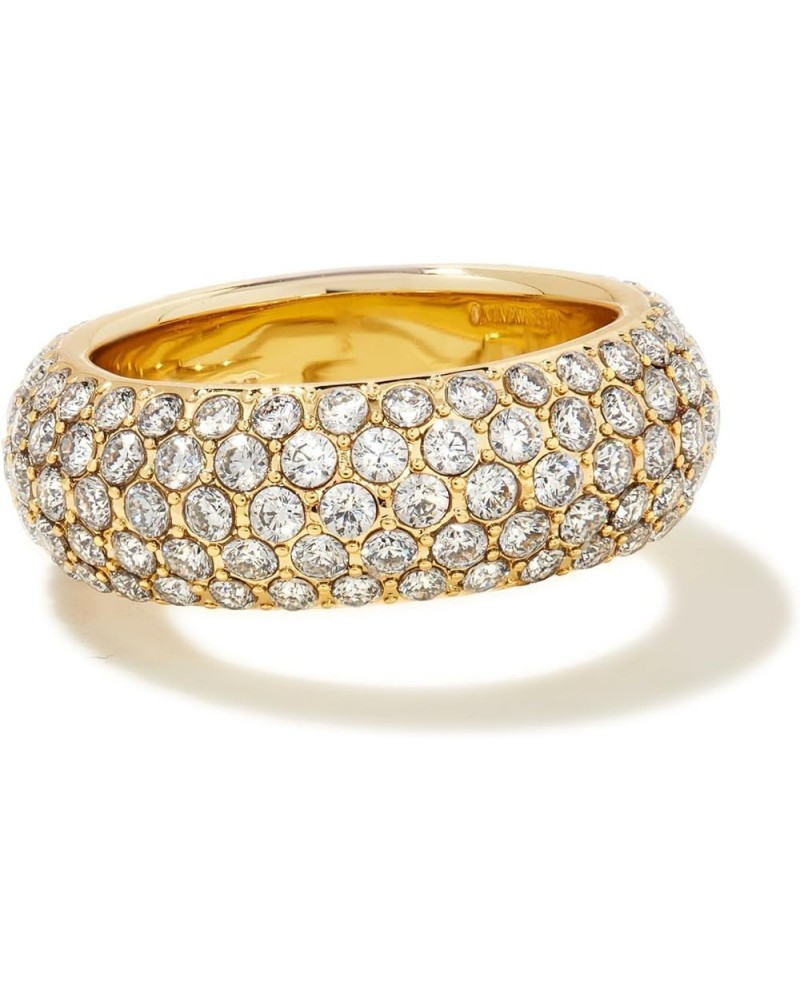 Mikki Pave Band Ring 8 Gold White Cz $37.84 Rings